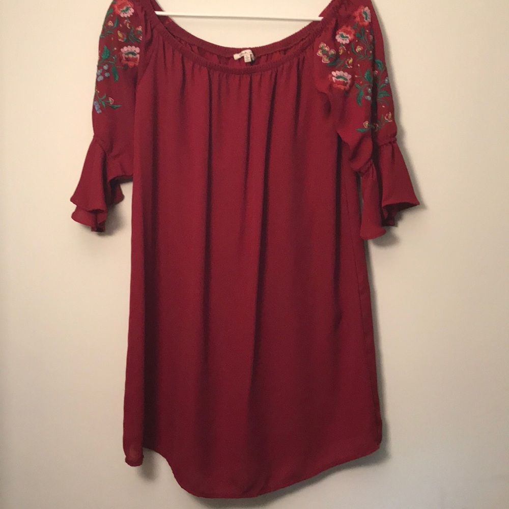 Red Off the Shoulder Dress